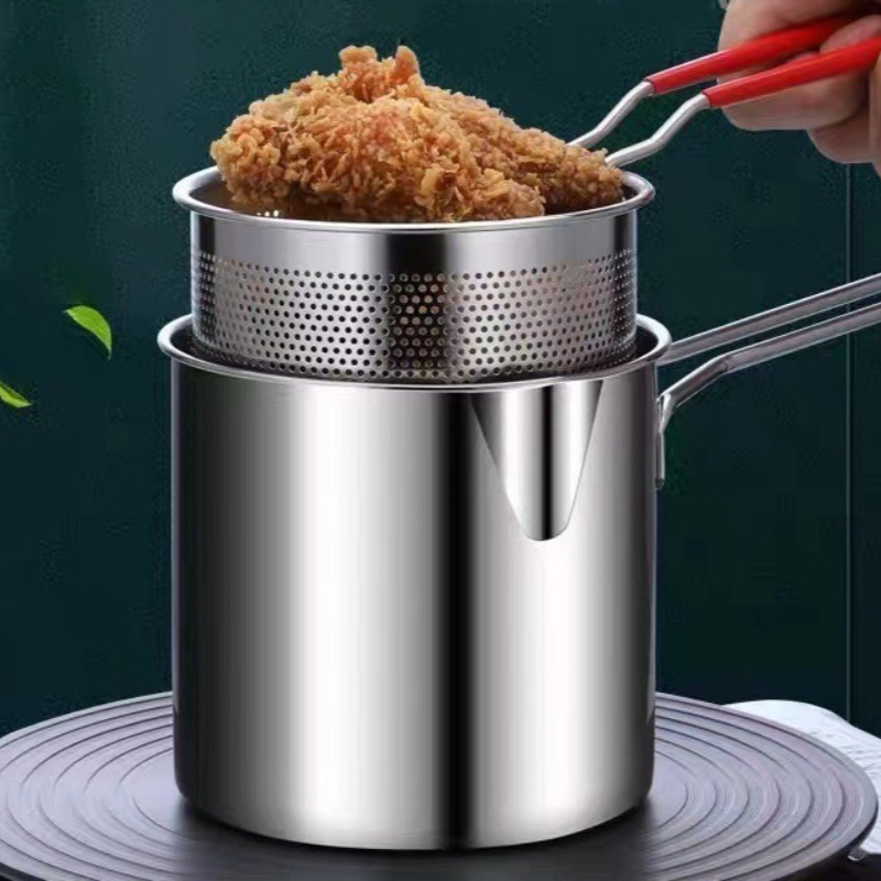 Commercial Kitchen Pots And Pans - 304 Stainless Steel Deep Fryer With