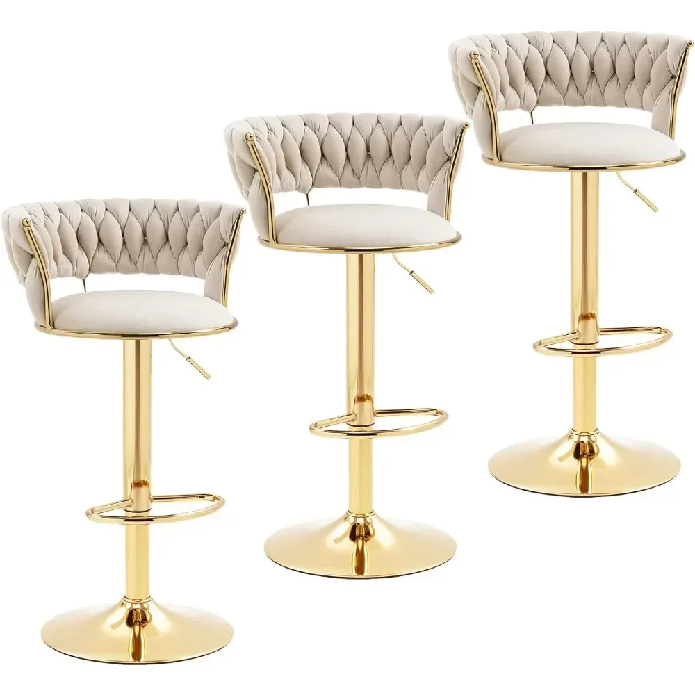 Commercial Kitchen Set - Modern Velvet Bar Stools Set of