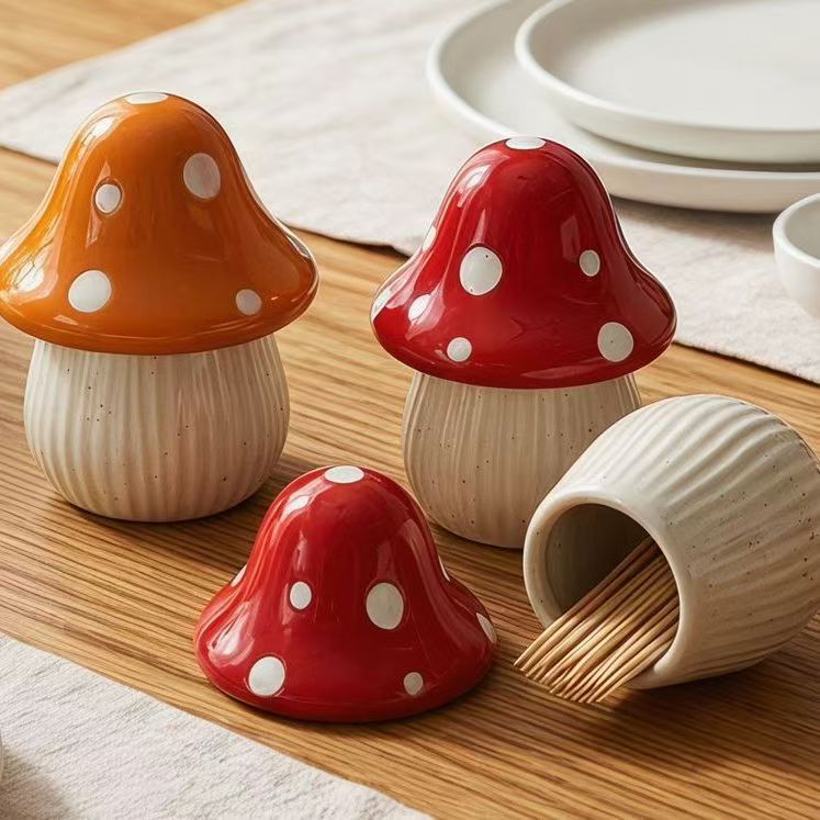 Cartoon Mushroom Ceramic Stora - Commercial Kitchen Organization 评论和价格