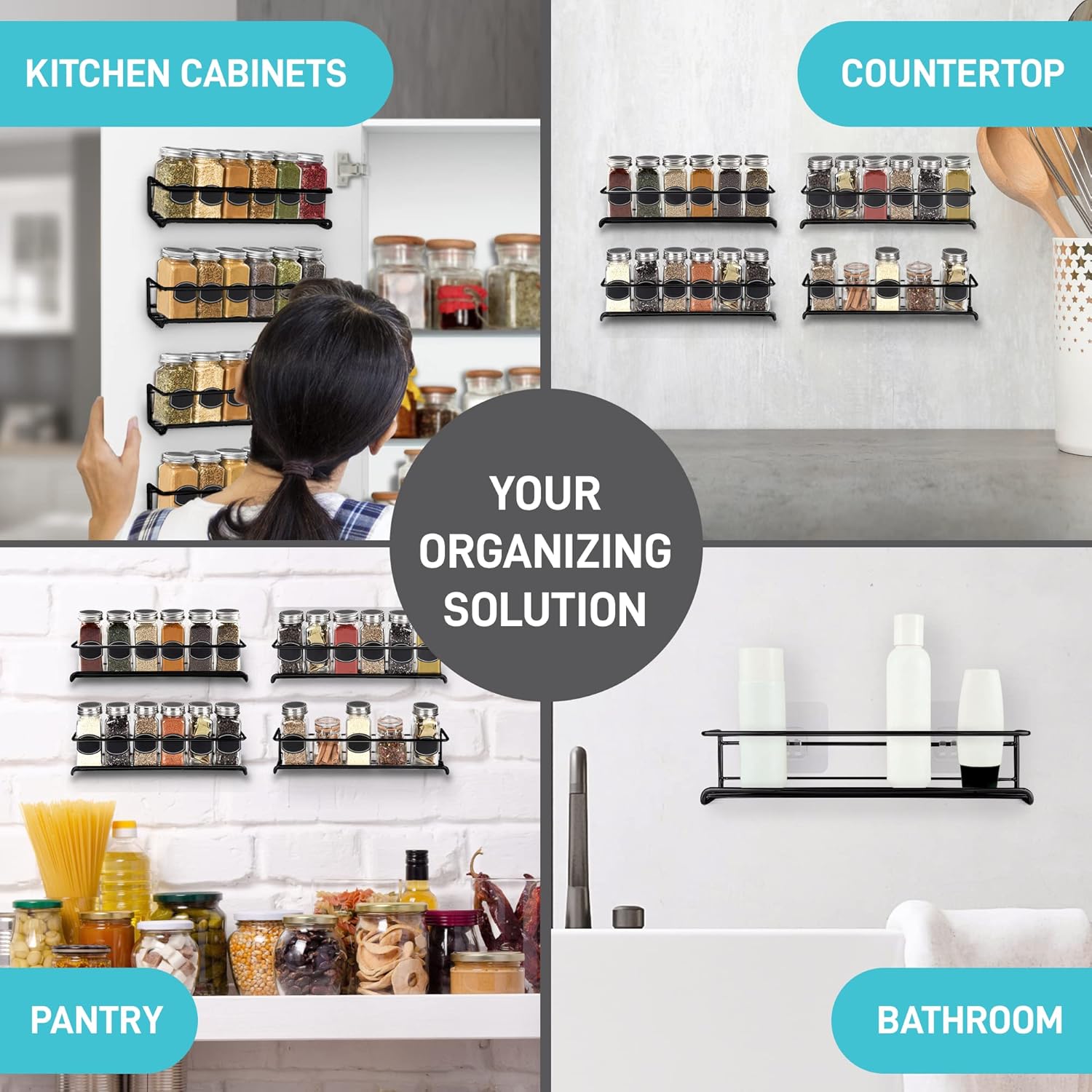 2PCS Kitchen Spice Rack Metal  - Commercial Kitchen Shelving 评论和价格