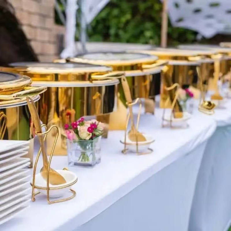 Gold 6L Stainless Steel Round  - Bain Marie Food Warmer 评论和价格