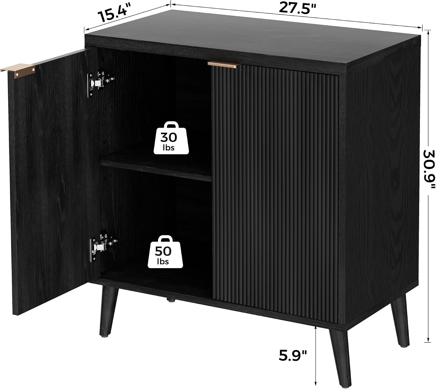 Fluted Buffet Cabinet With Sto - Commercial Kitchen Organization 评论和价格