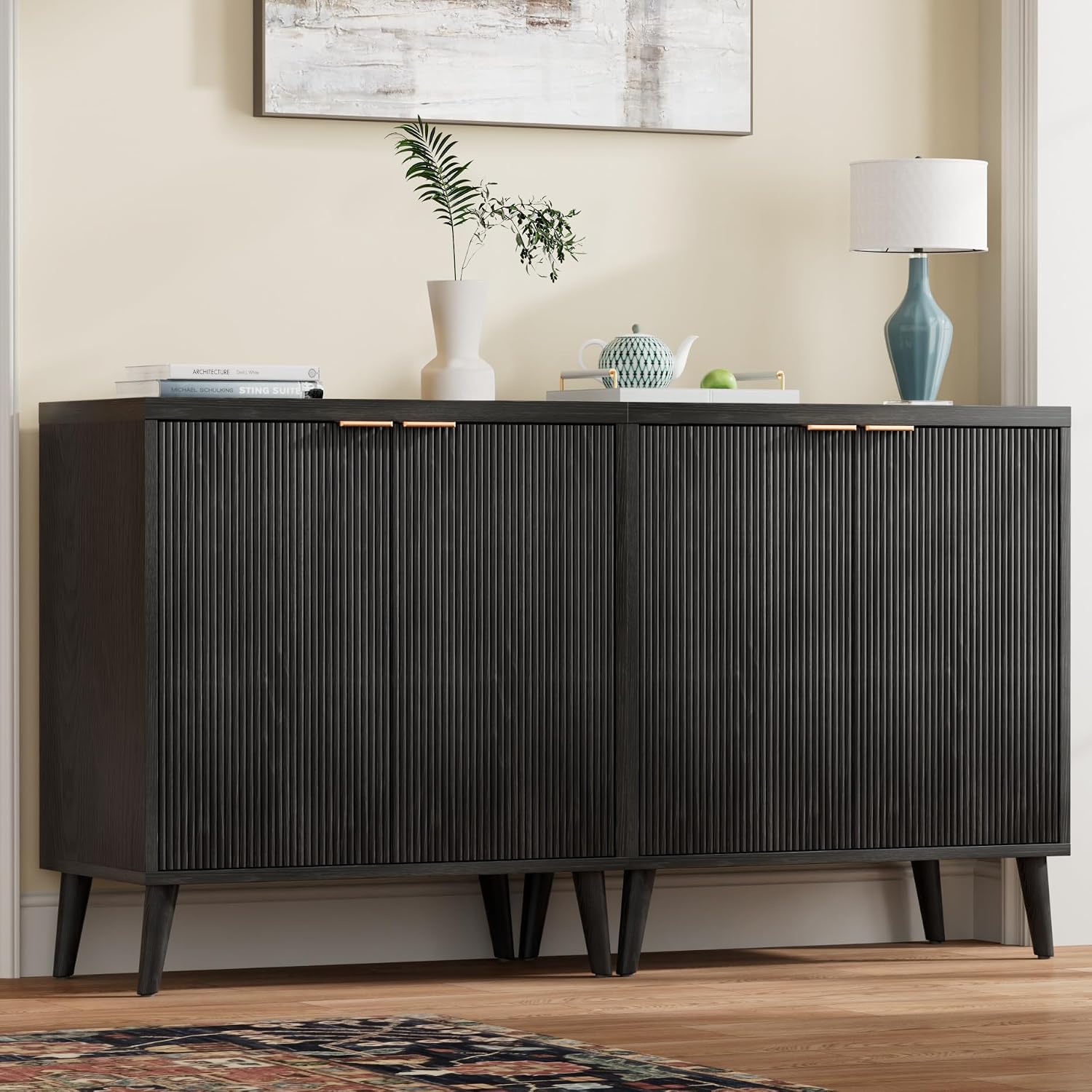 Fluted Buffet Cabinet With Sto - Commercial Kitchen Organization 评论和价格