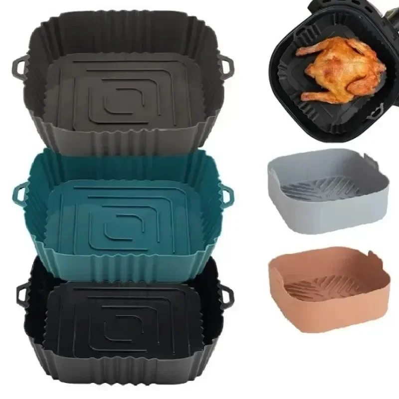 1PC Silicone Air Fryer Basket, - Commercial Kitchen Pots And Pans 评论和价格
