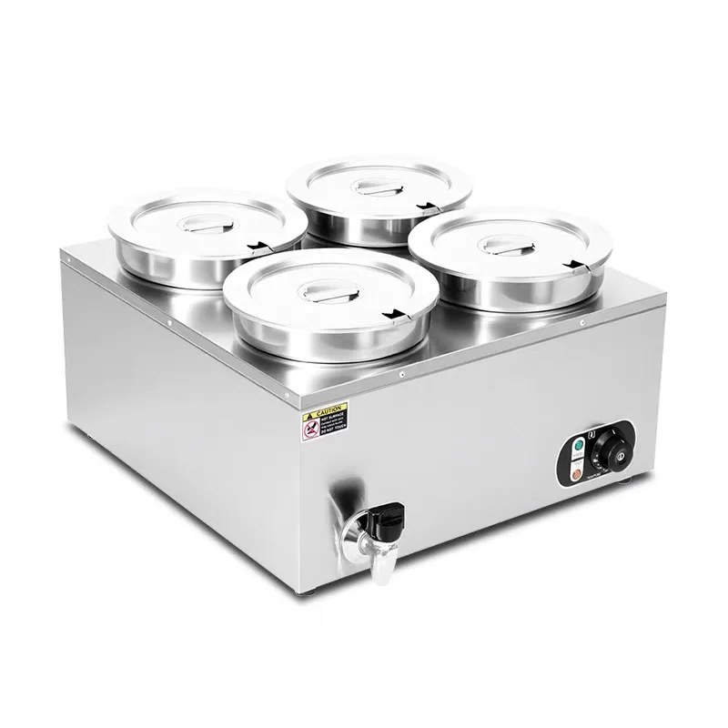 4 Round Pot Stainless Steel Co - Bain Marie Food Warmer 评论和价格