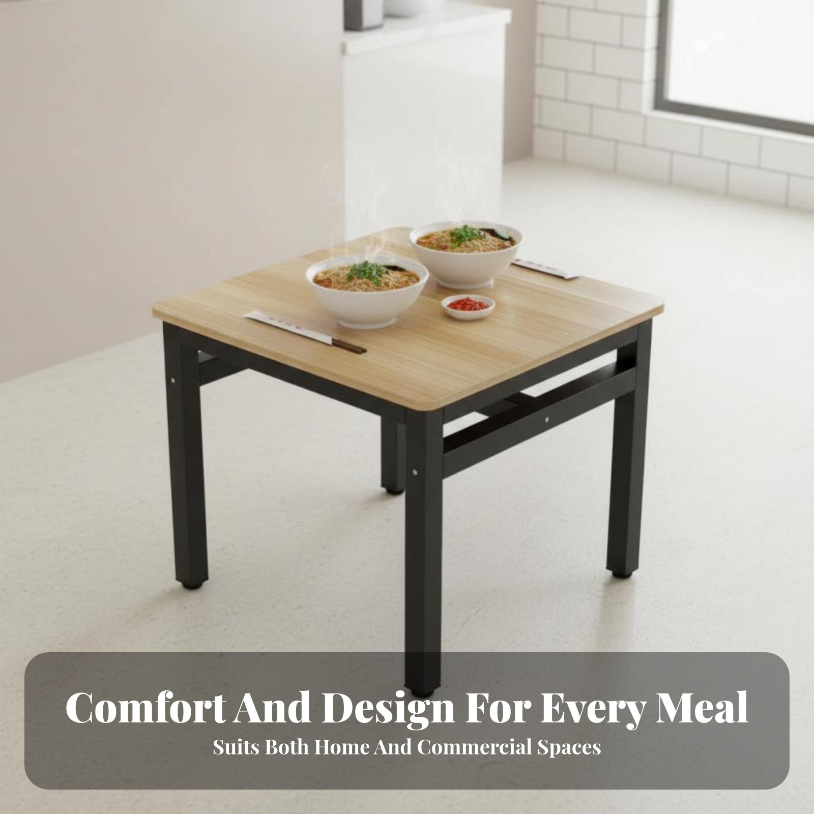 Square Table with 4 Chairs Eas - Commercial Kitchen Set 评论和价格