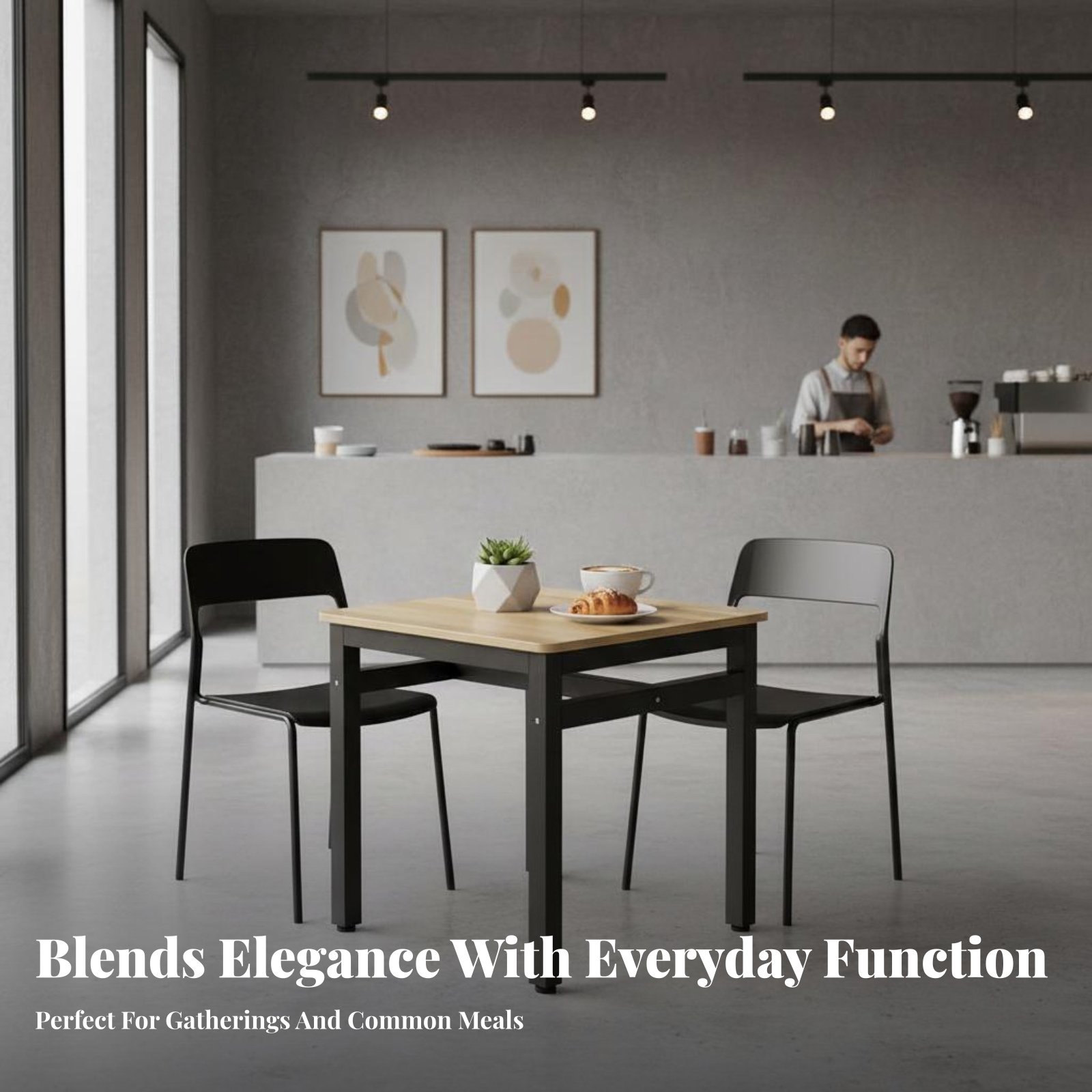 Square Table with 4 Chairs Eas - Commercial Kitchen Set 评论和价格