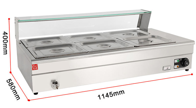 High Quality Stainless Steel 6 - Bain Marie Food Warmer 评论和价格