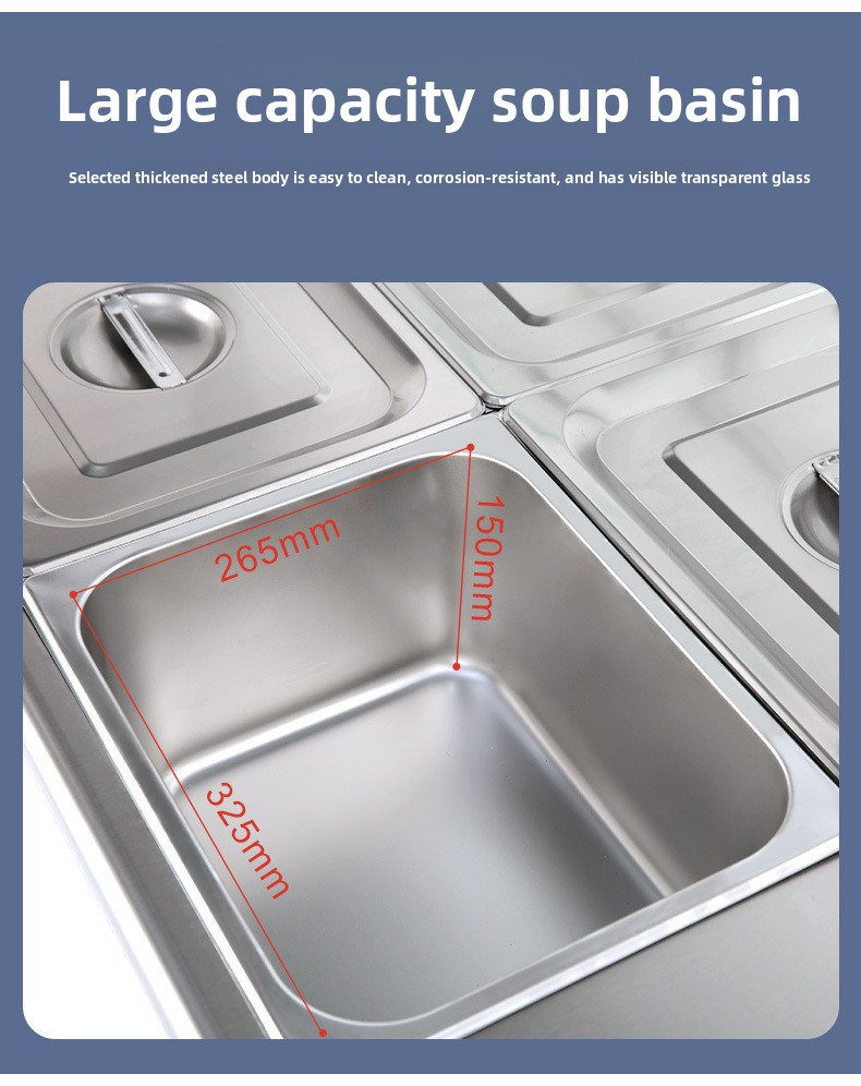 High Quality Stainless Steel 6 - Bain Marie Food Warmer 评论和价格